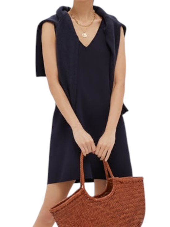 Diane Von Furstenberg Dresses & Skirts - Diane Von Furstenberg Shift Dress w/ Pockets - Navy Blue Size 2